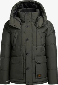 Khujo Winterjassen Winterjas Primero Heren Kaki