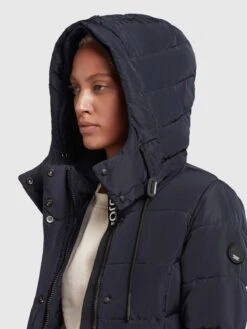 Khujo Korte Mantels Wintermantel Cups Dames Marine -Khujo ef2b7db6b528806c5a412e4cdcbe8b1d